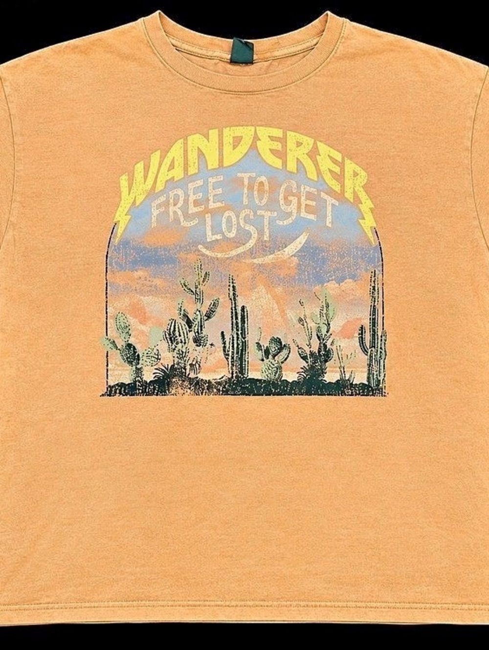 wild fable Wanderer Free to Get Lost Graphic Tee Orange Small